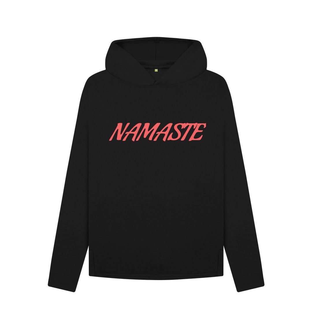 Black Namaste Relaxed Hoodie