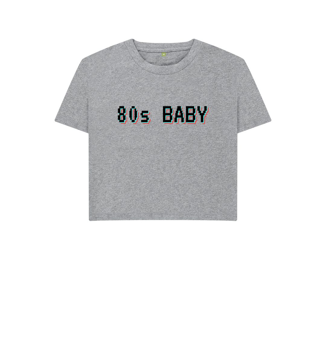 Athletic Grey 80s Baby Boxy Tee