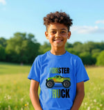 Monster Truck swagger graphic on Monster Truck Tee, showcasing bold design and rugged style for enthusiasts.