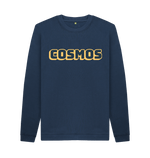 Navy Blue Printed Sweater Front