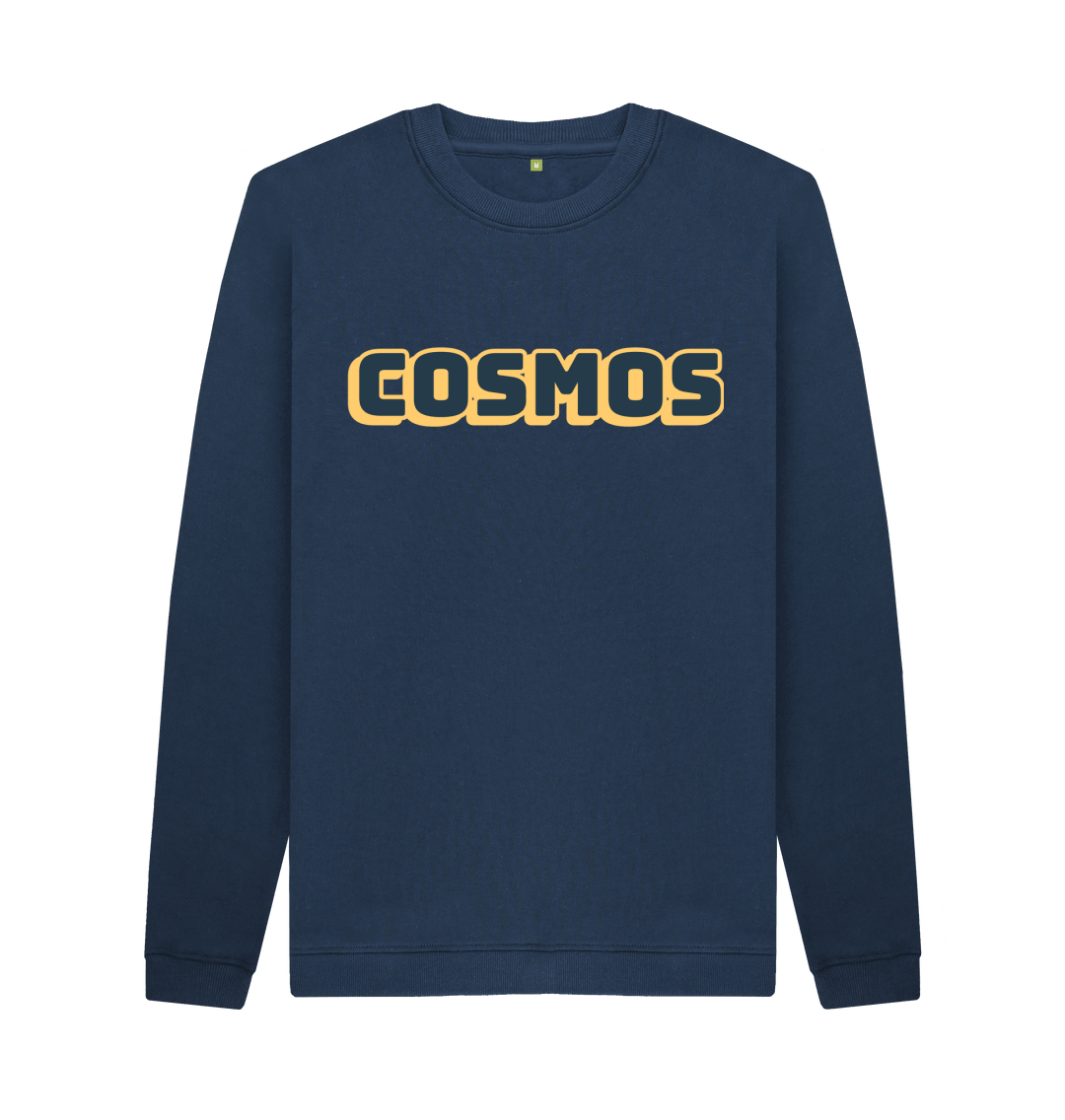 Navy Blue Printed Sweater Front