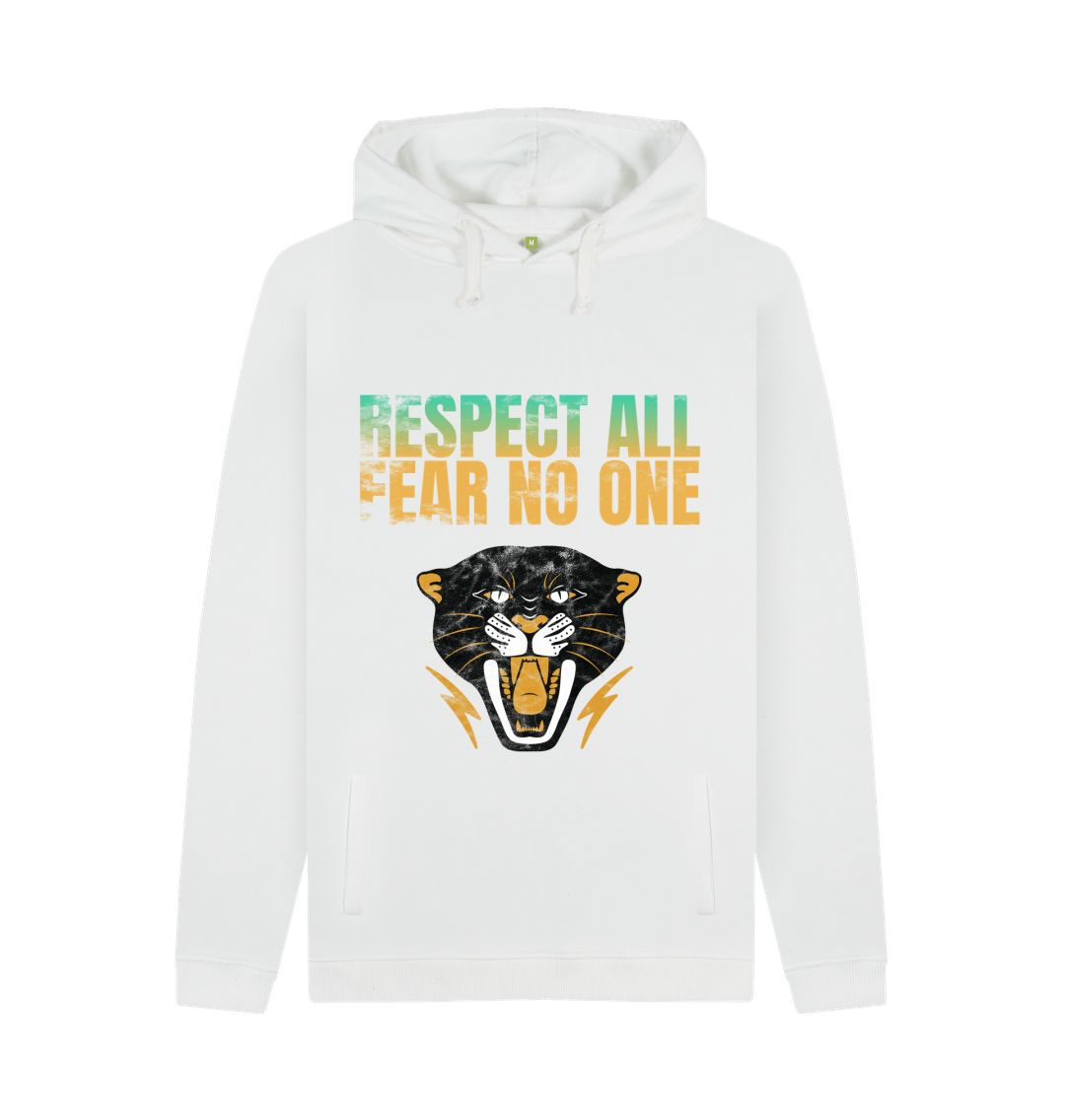 White Respect All Fear No One Hoodie