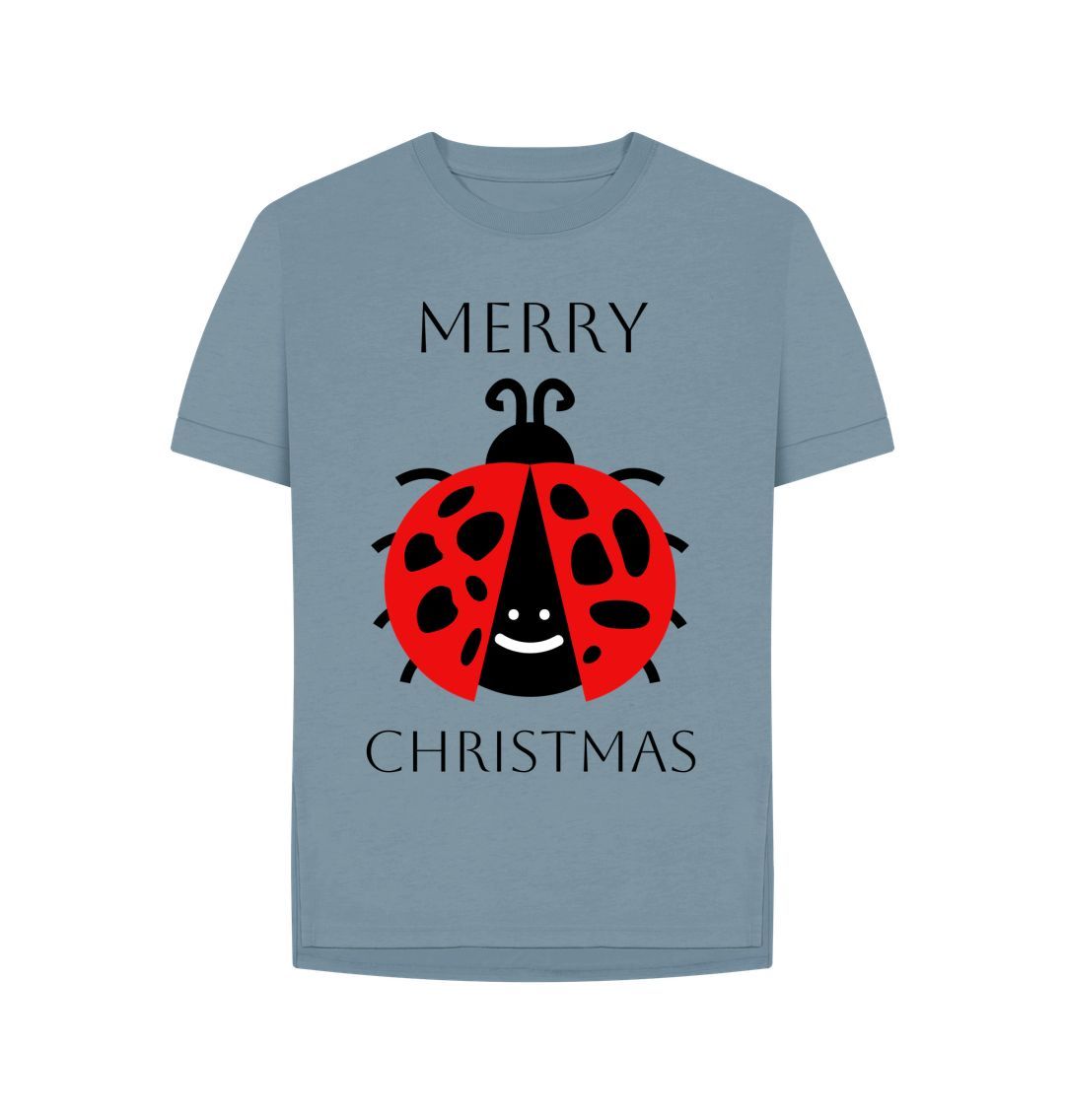 Stone Blue Ladybird Christmas Relaxed Tee