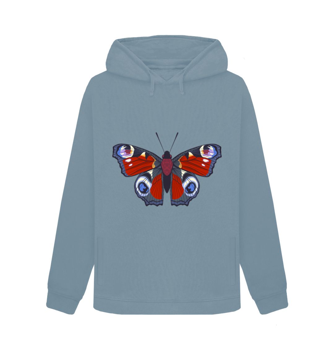 Stone Blue Red Butterfly Hoody