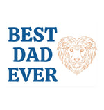 White Best Dad Ever Wall Art