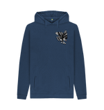 Navy Printed Hoody Front