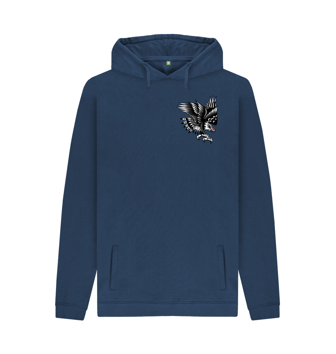 Navy Printed Hoody Front