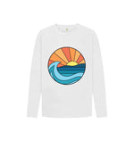 White Seaside Long Sleeve Tee