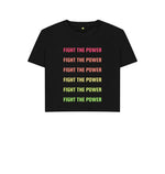 Black Fight The Power Boxy Tee