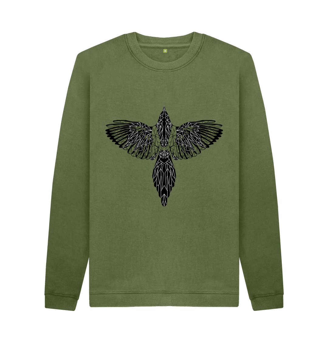 Khaki Printed Sweater Front