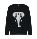 Black Printed Sweater Front