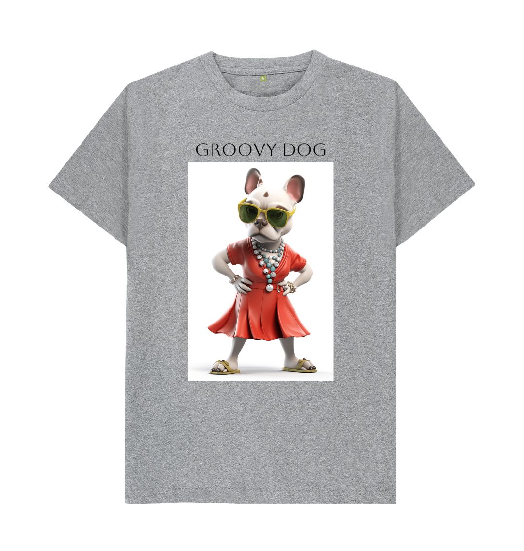 Athletic Grey Groovy Dog Tee