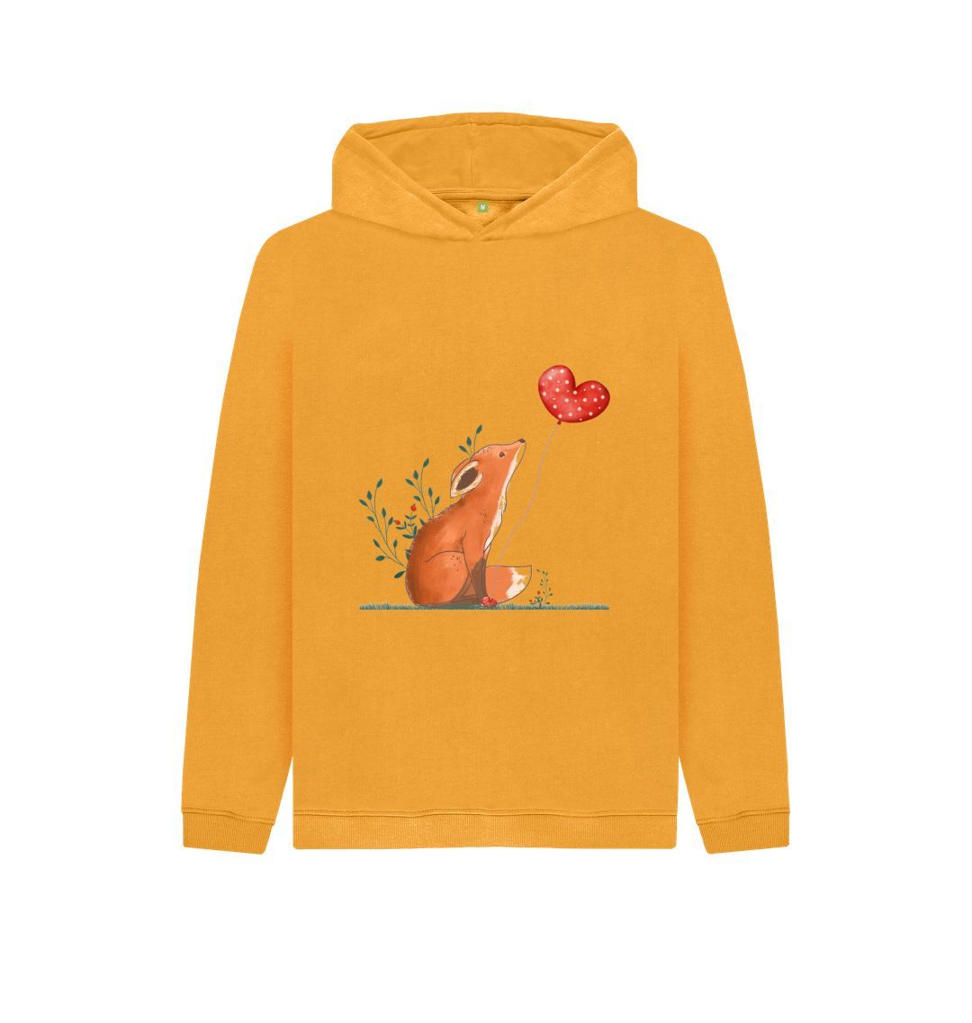 Mustard Cute Fox Hoodie