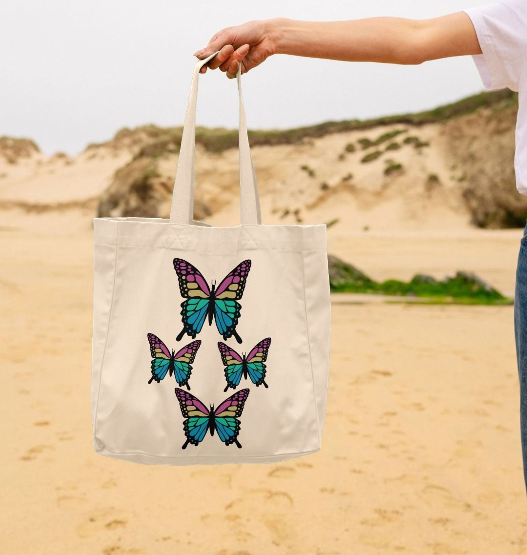 Rainbow Butterflies Shopper Tote