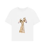 White Giraffes Oversized Tee