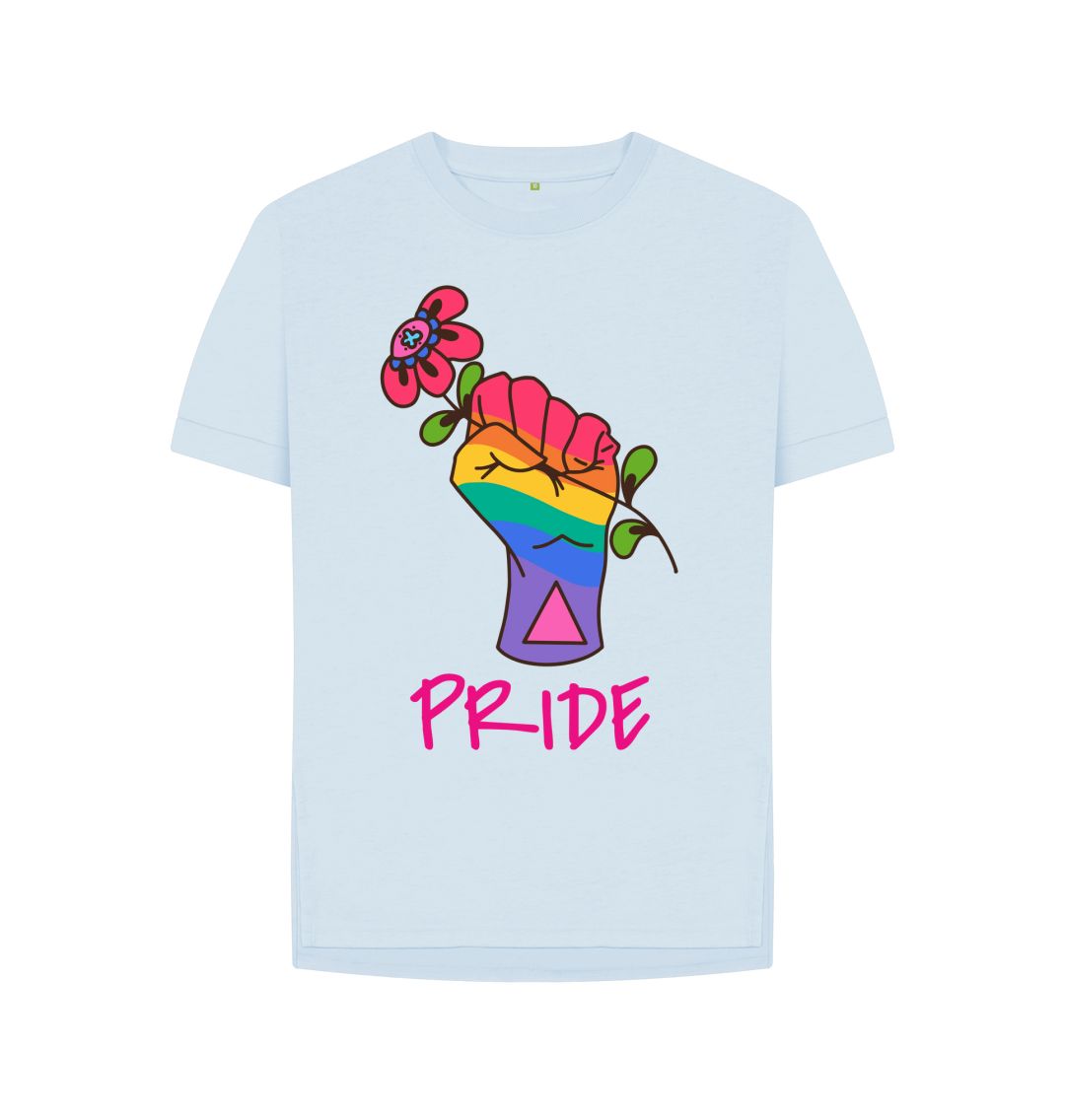 Sky Blue Flower Pride Relaxed Fit Tee