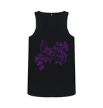 Black Roses And Butterfly Vest Top