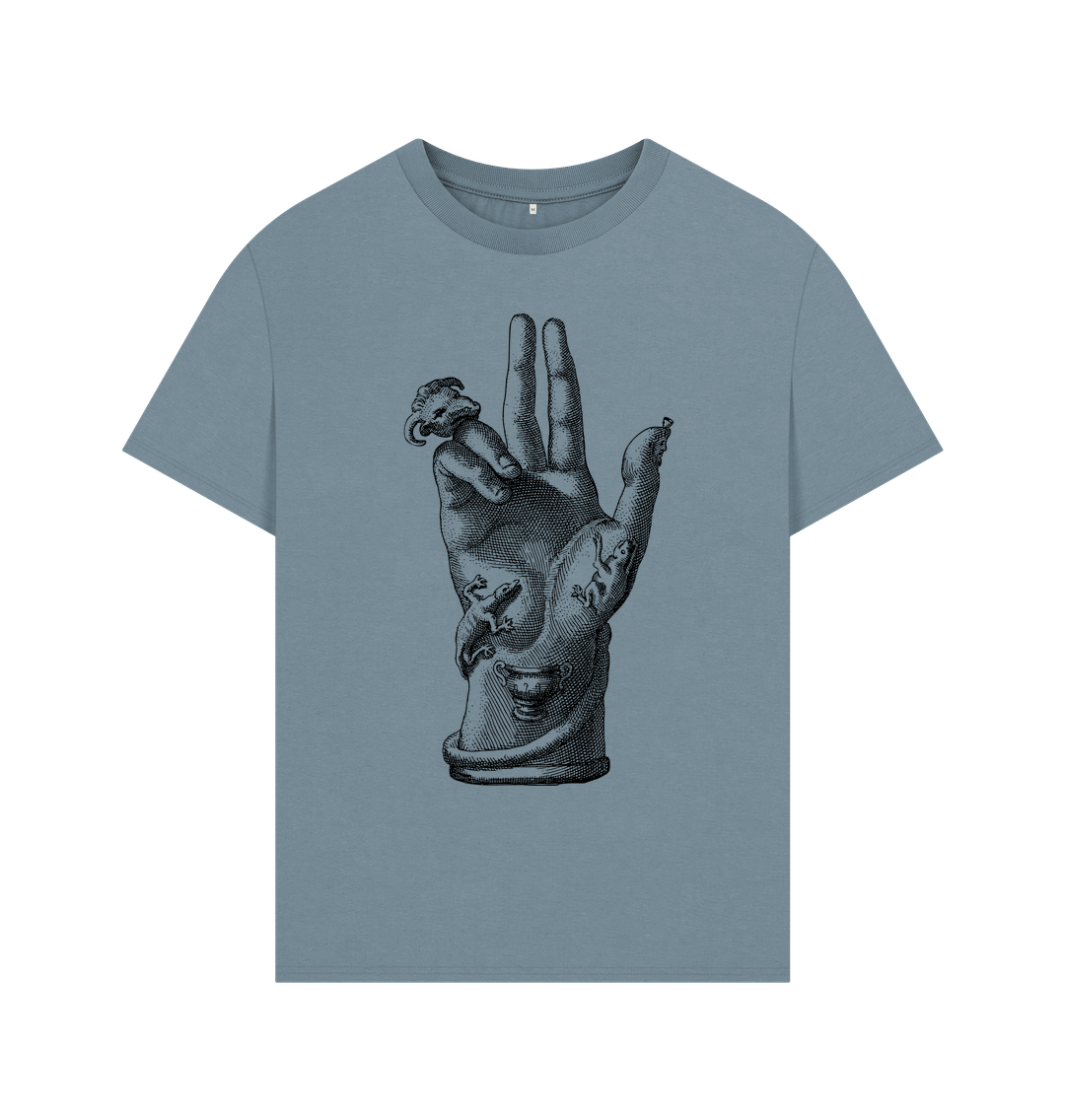 Stone Blue Hand Oversized Tee