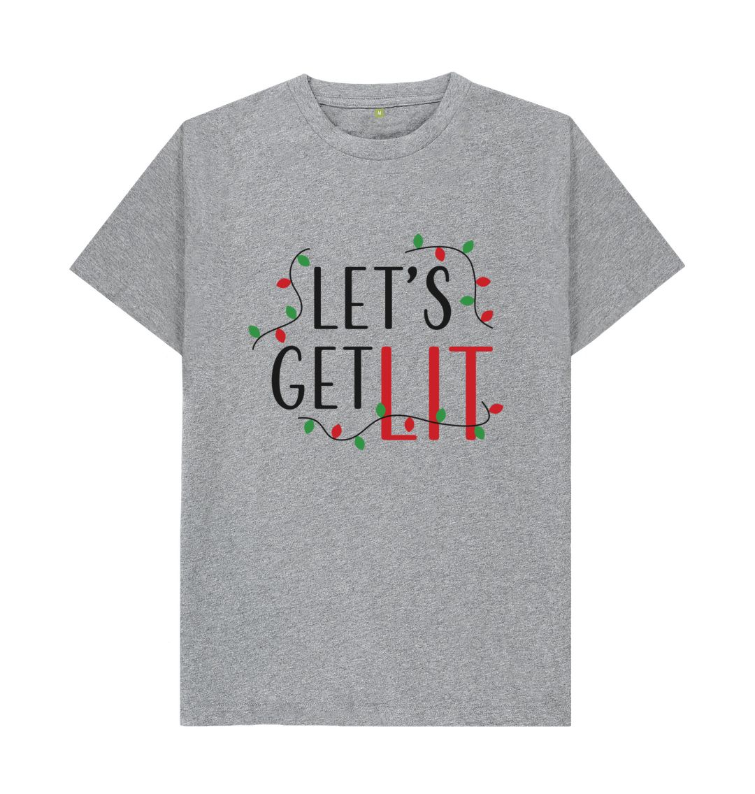 Athletic Grey Let\u2019s Get Lit Tee