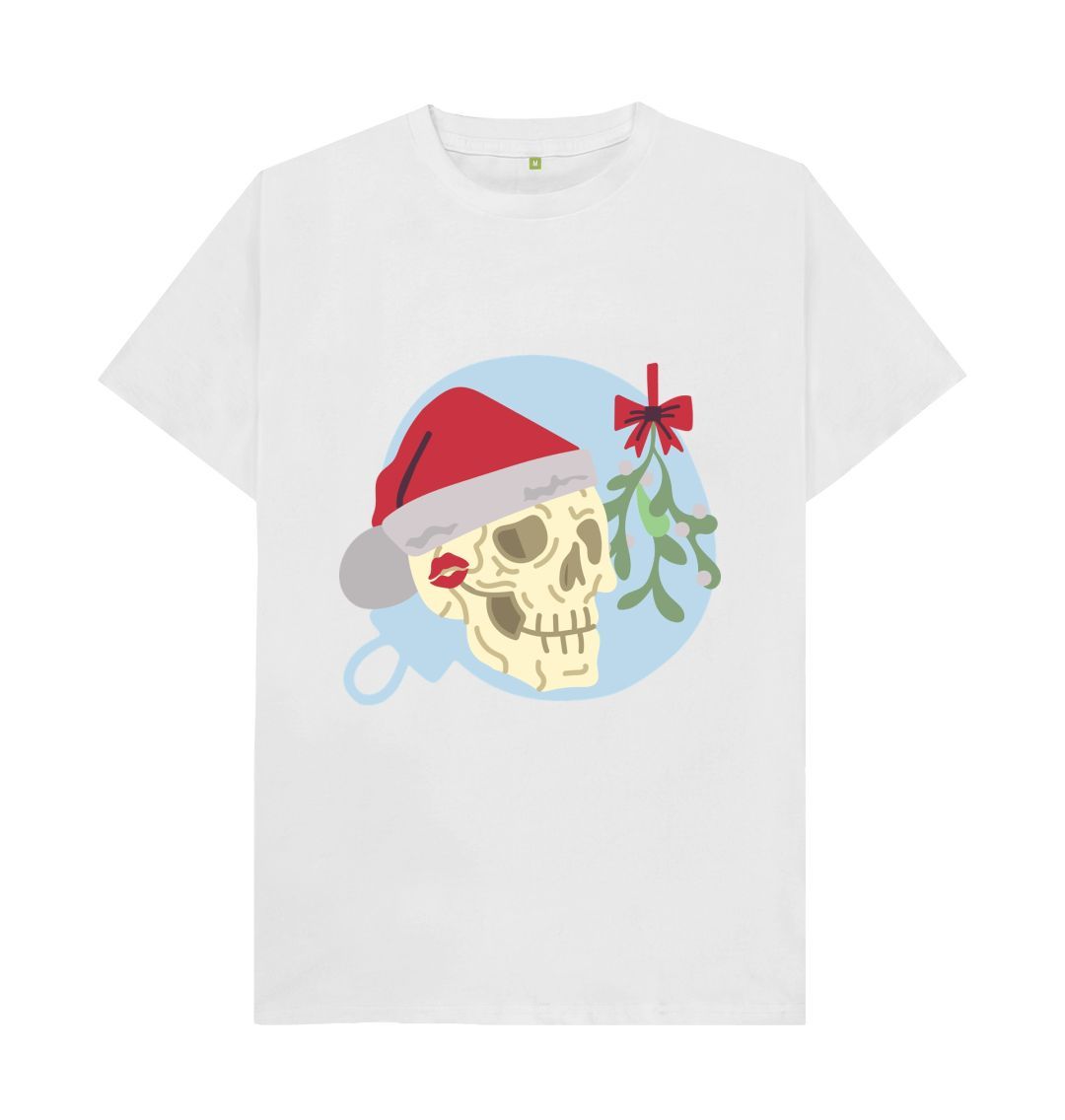 White Santa Skeleton Tee