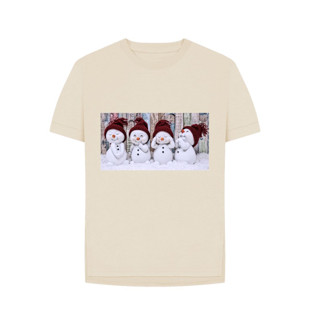 Oat Cute Snowmen Relaxed Tee