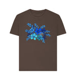 Chocolate Blue Flowers Tee