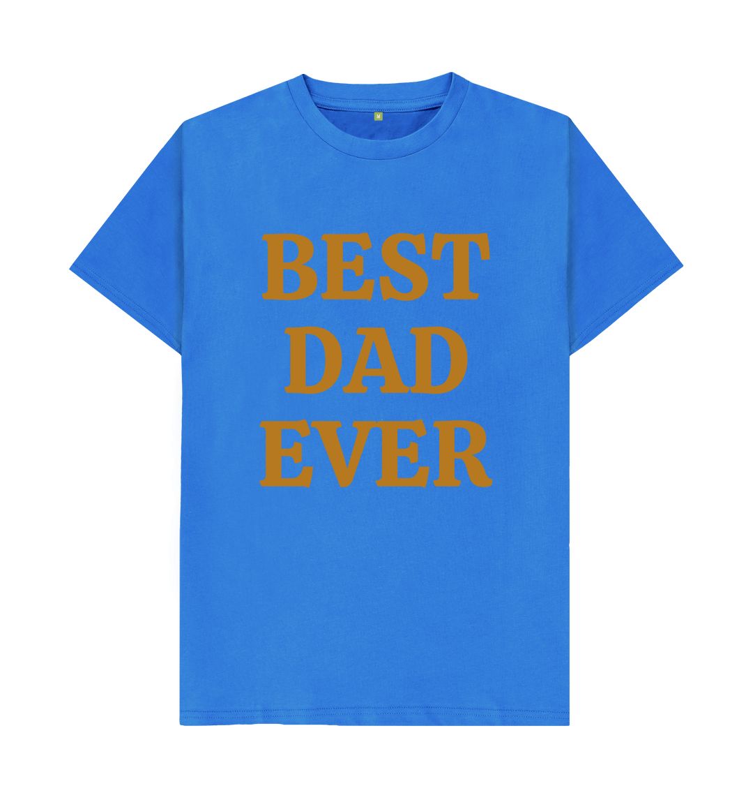 Bright Blue BEST DAD EVER  BIG TEE