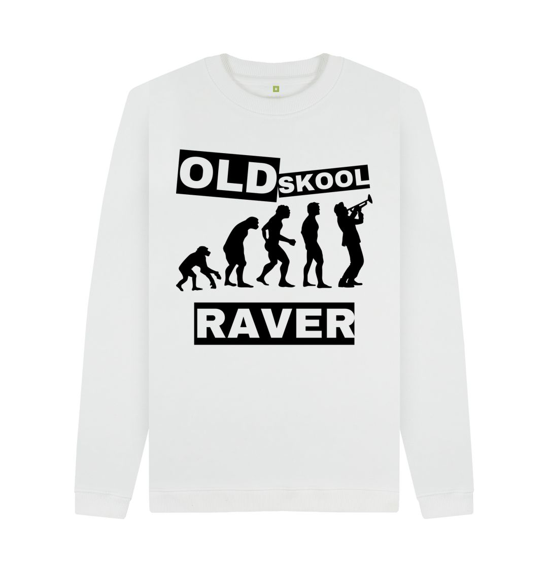 White Old Skool Raver Sweatshirt