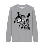 Light Heather Night Owl Crew Neck Jumper