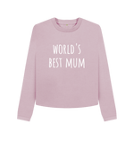 Mauve Printed Boxy Jumpers Front