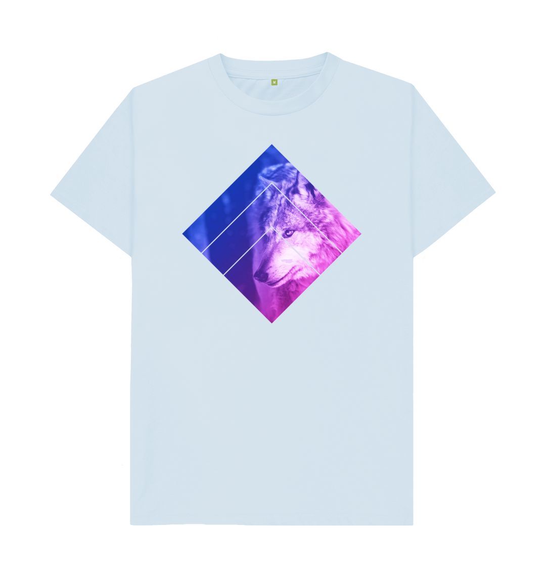 Sky Blue Purple Wolf Tee