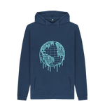 Navy Printed Hoody Front
