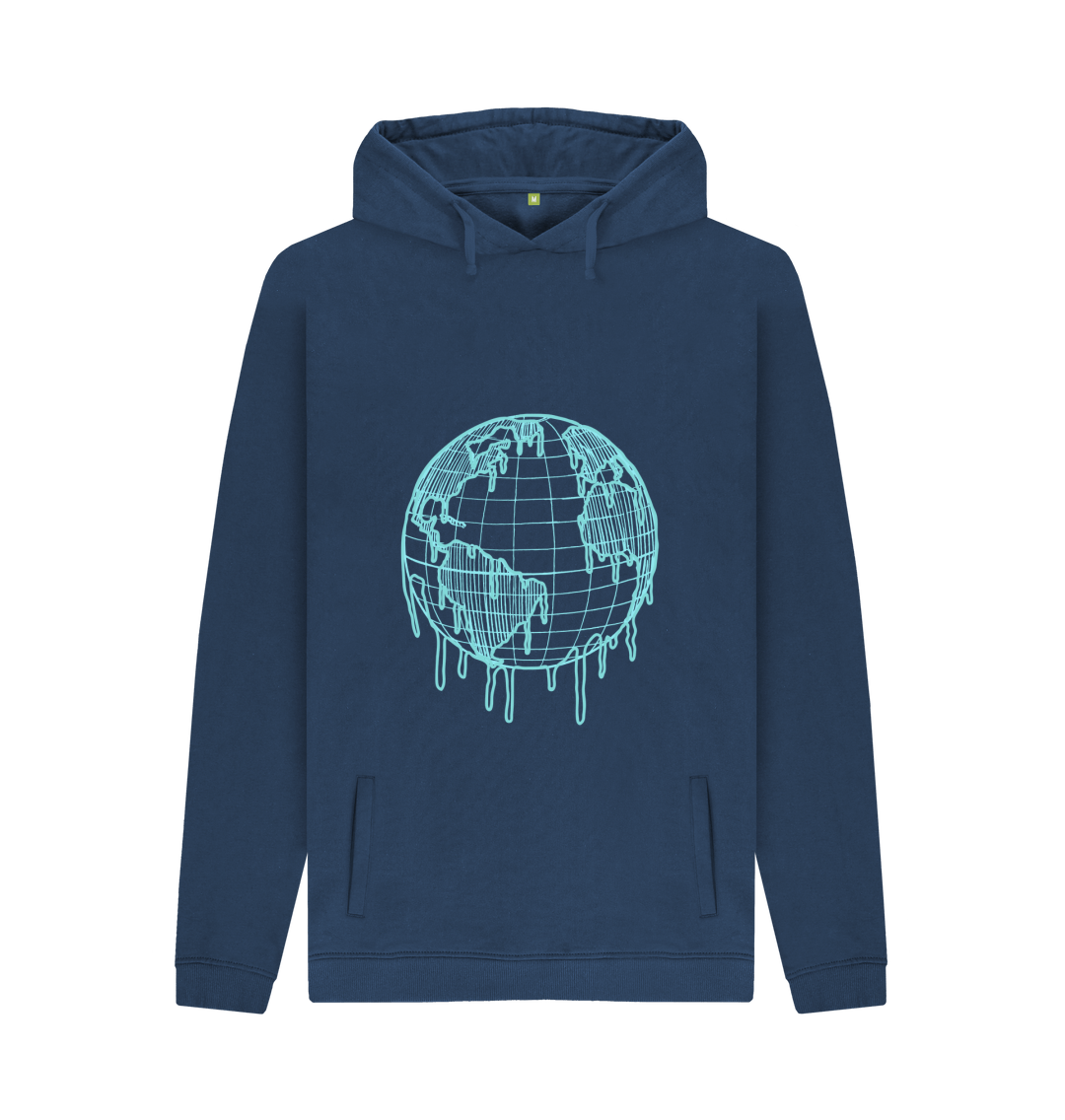 Navy Printed Hoody Front