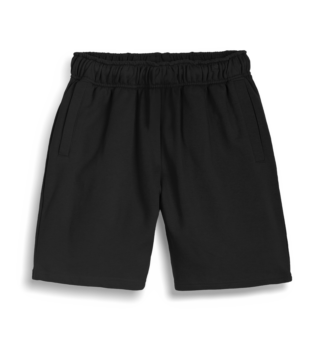 Black Plain Unisex Waker Short