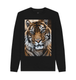 Black Recycled Printed Sweater Front