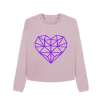 Mauve Printed Boxy Jumpers Front