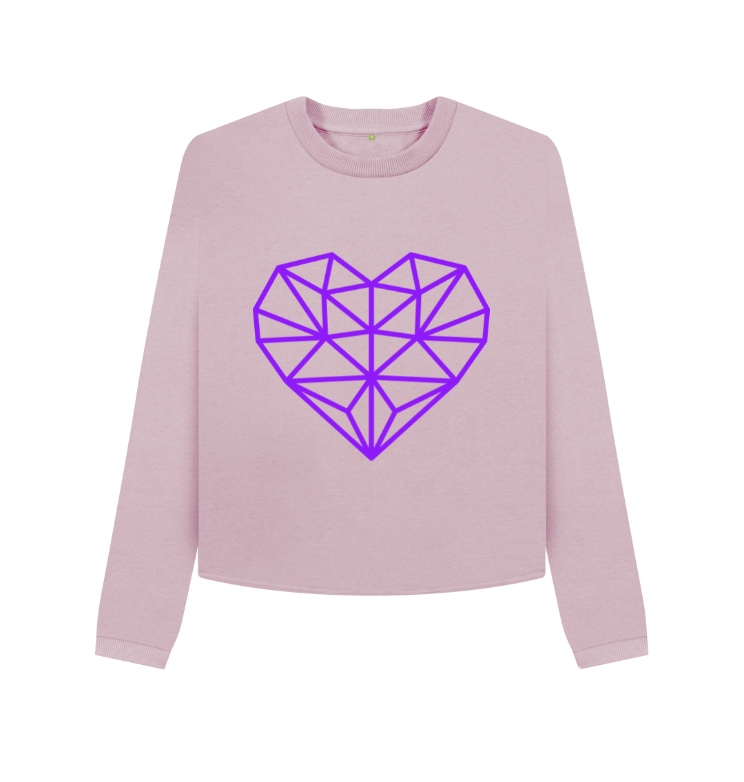 Mauve Printed Boxy Jumpers Front