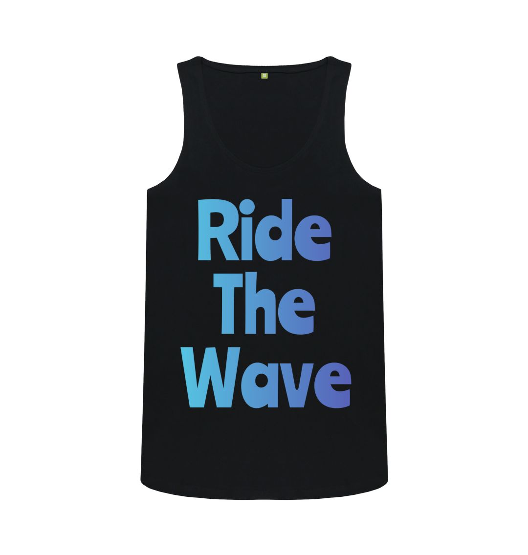 Black Ride The Wave Vest Top