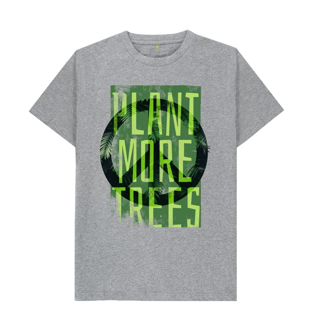 Athletic Grey Plant More Trees With Peace Tee