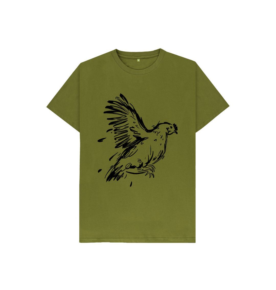 Moss Green Fly Away Bird Tee