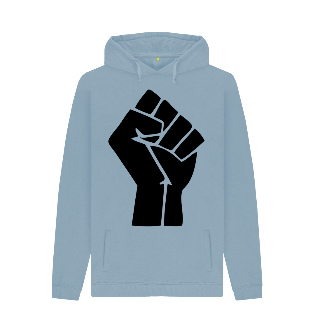 Stone Blue Printed Hoody Front