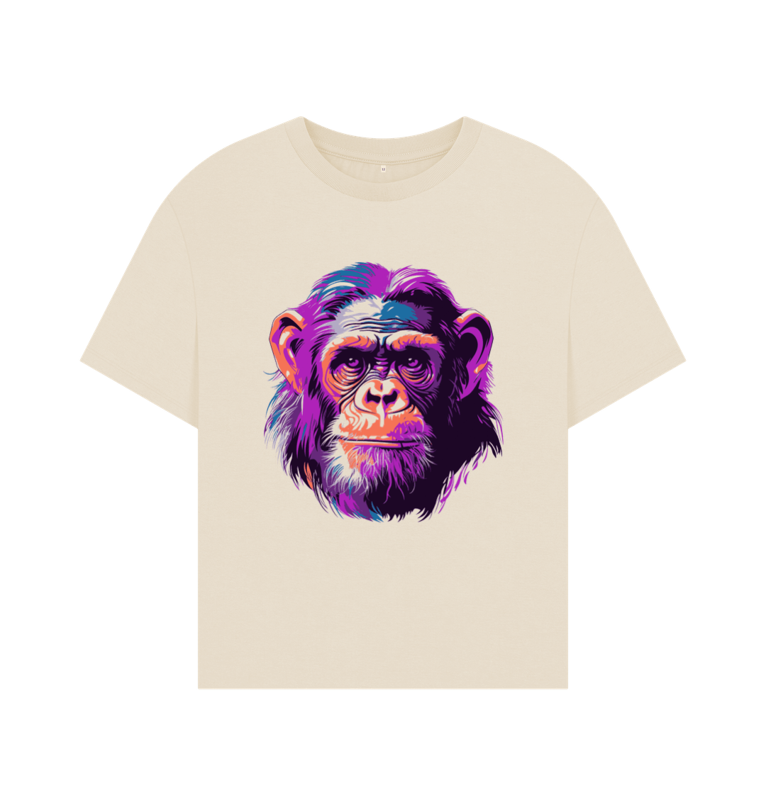 Oat Purple Chimp Oversized Tee