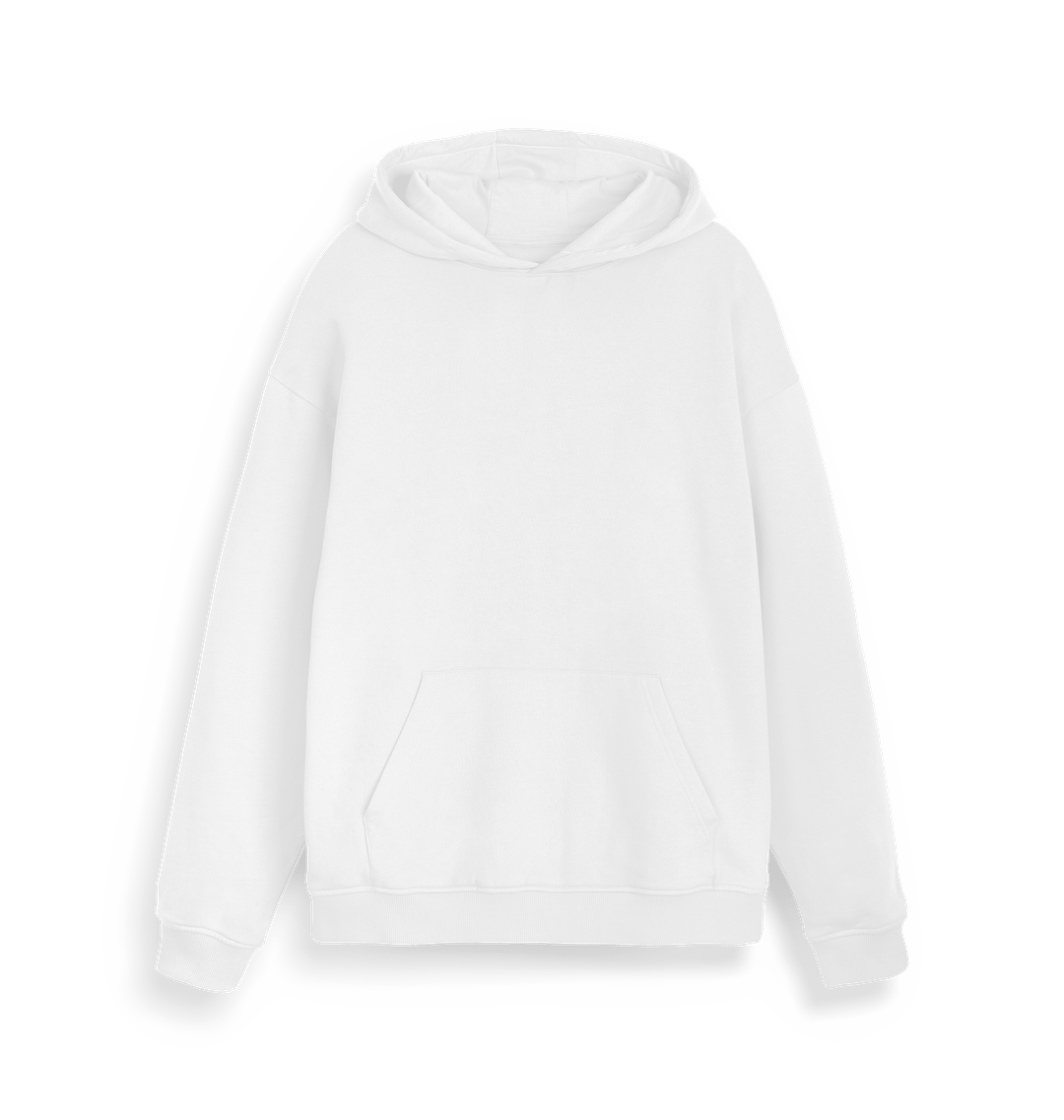 White Plain Unisex Cooper Dry Hoodie Sweatshirt