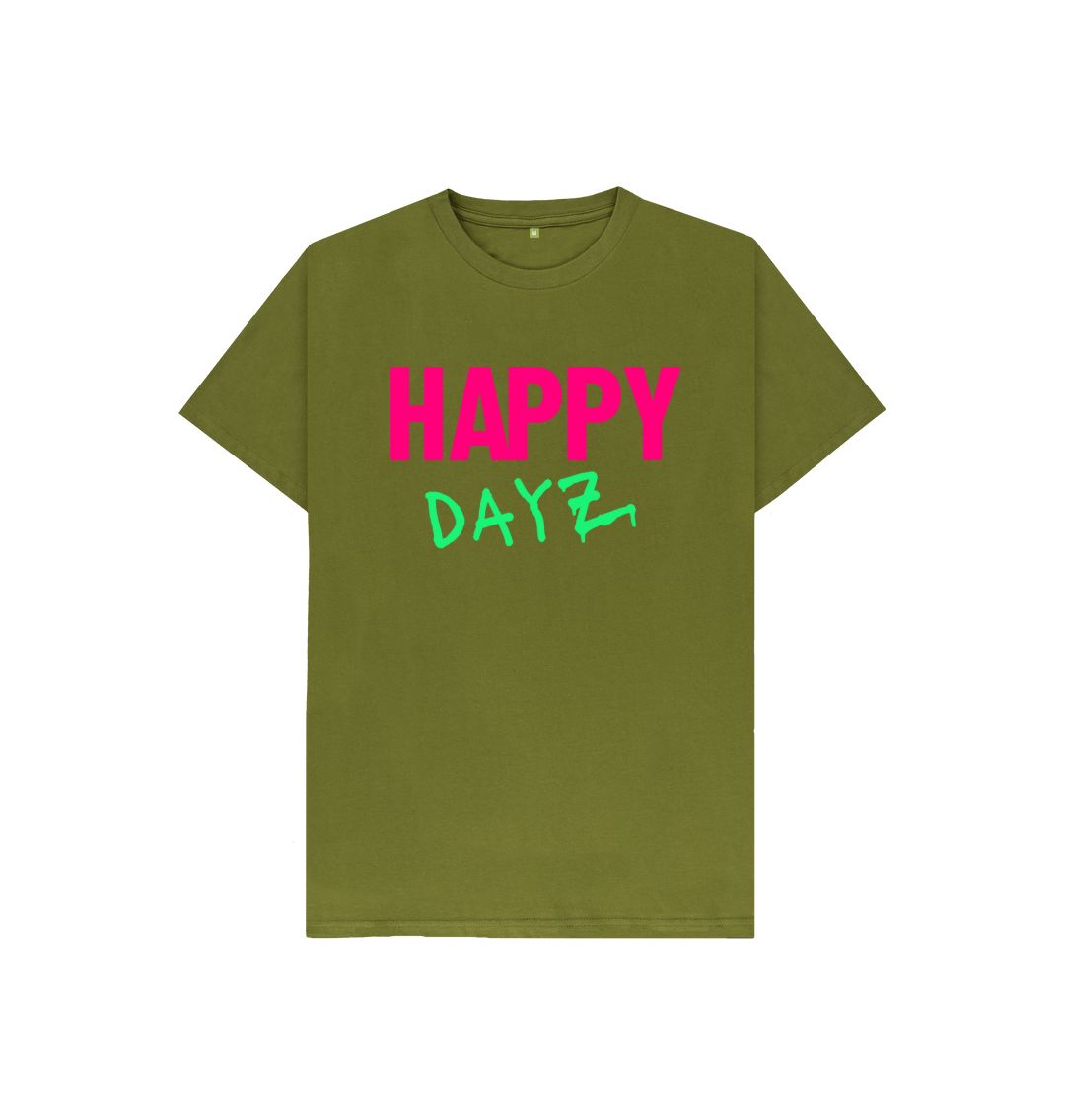 Moss Green Happy Dayz Tee