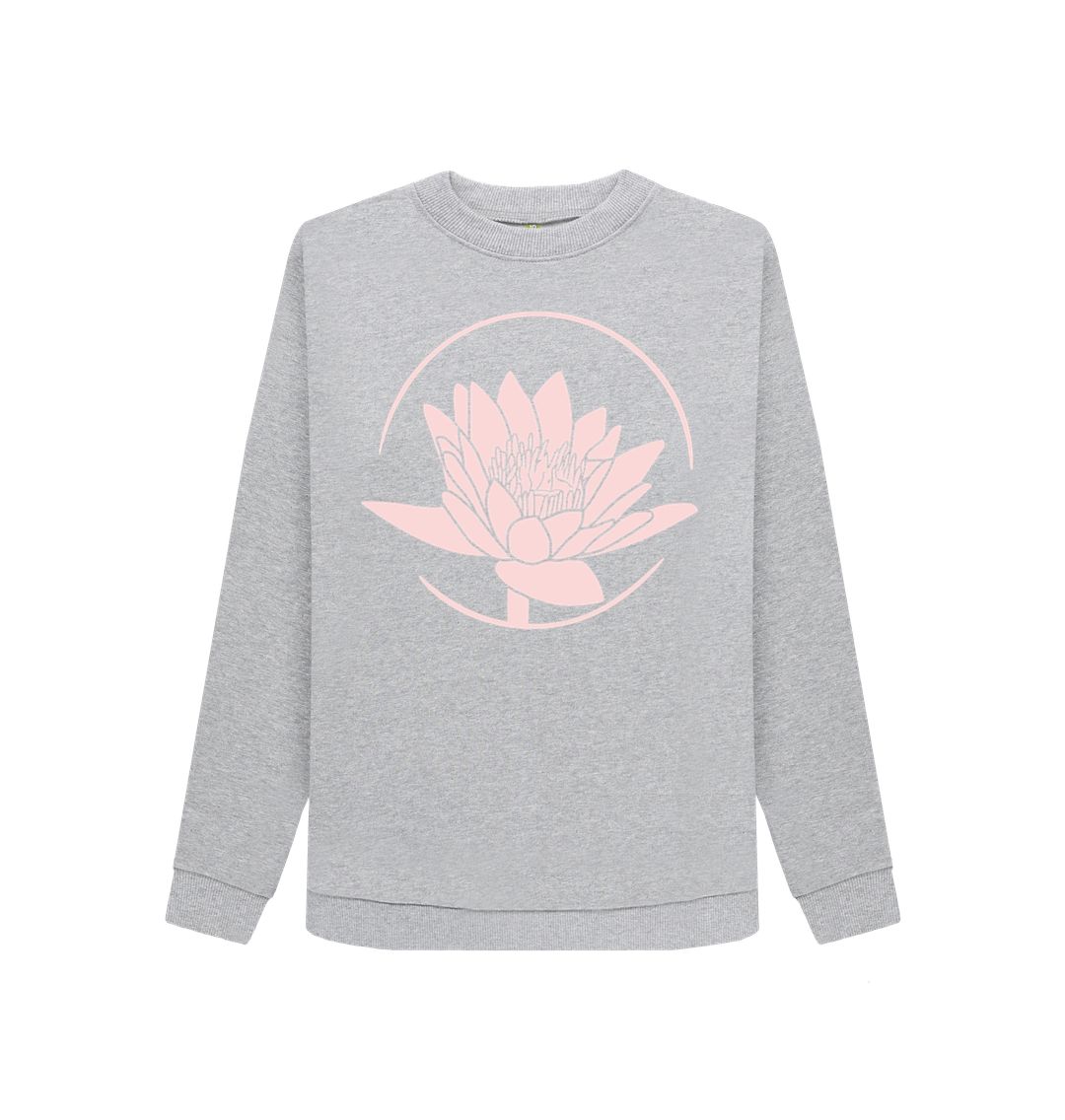 Light Heather Lotus Crew Neck Sweatshirt