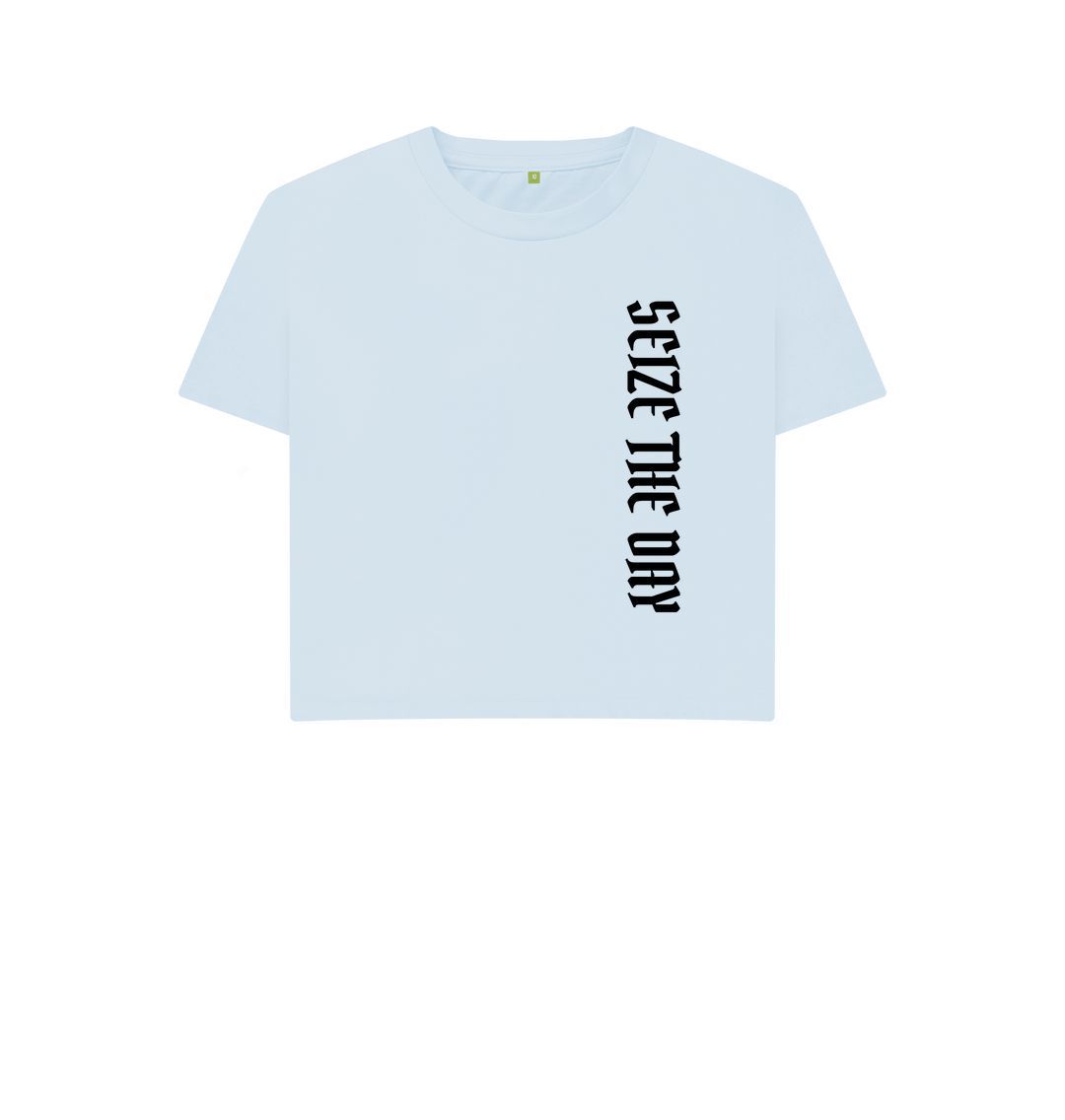 Sky Blue Seize The Day Boxy Tee