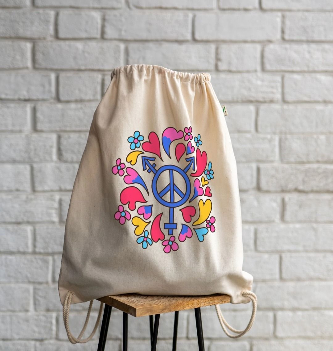 Peace And Pride Drawstring Bag