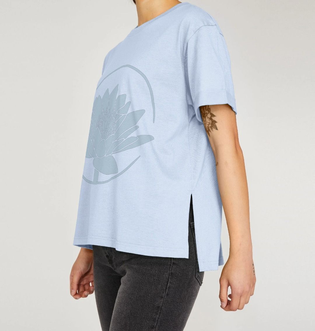 Big Blue Lotus Relaxed Tee