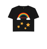 Black Rainbow And Stars Proud Boxy Tee