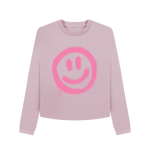 Mauve Printed Boxy Jumpers Front
